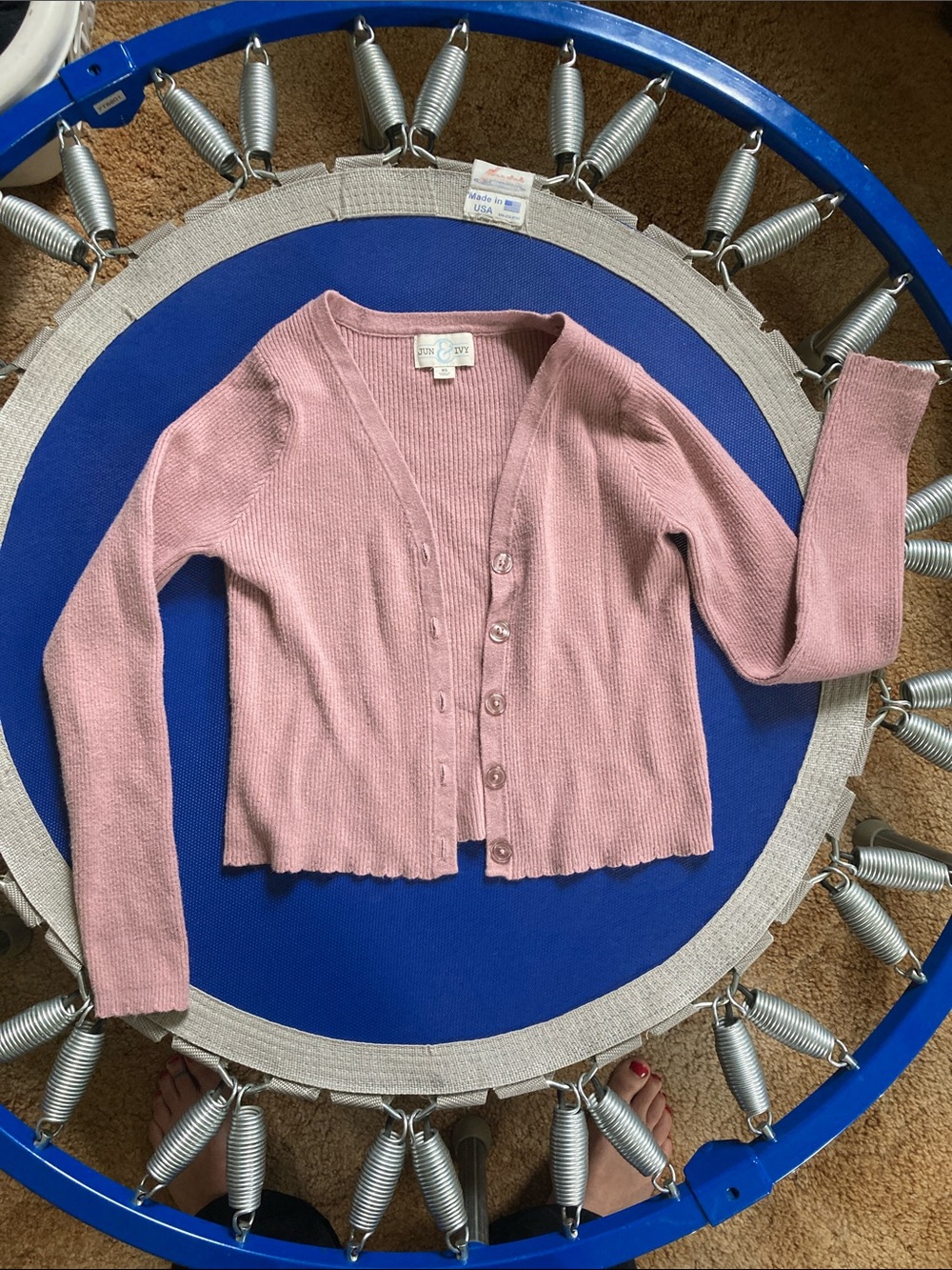 Soft mauve pink button cardigan